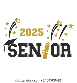 Camiseta De Clase Senior De 2025, Camiseta De Clase Senior, Camiseta De Graduado, Camiseta De Graduado, Camiseta De Escuela Secundaria, Camiseta De Universidad, Clase De 2024, Último Día De Escuela, Archivo De Corte Para Circuito Y Silueta