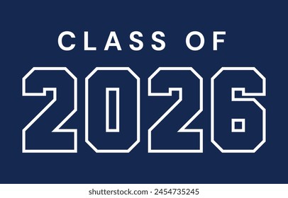 Senior class of 2026 design vector