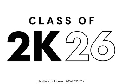 Senior class of 2026 design vector