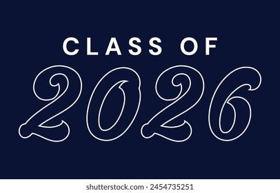 Senior class of 2026 design vector