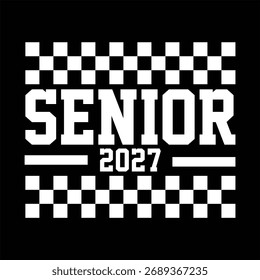Senior Class 2027 Checkered Design