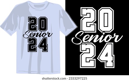 Senior Class greeting, invitation card. Text for graduation design, congratulation event, T-shirt, party, high school or college graduate. Senior 2024 CLASS of 2024 Graduation SVG