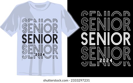 Senior Class greeting, invitation card. Text for graduation design, congratulation event, T-shirt, party, high school or college graduate. Senior 2024 CLASS of 2024 Graduation SVG