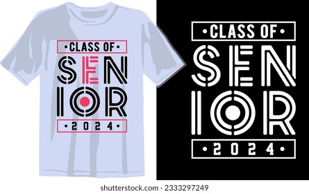 Senior Class greeting, invitation card. Text for graduation design, congratulation event, T-shirt, party, high school or college graduate. Senior 2024 CLASS of 2024 Graduation SVG