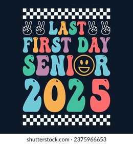 Saludo de clase senior, tarjeta de invitación. Texto para diseño de graduación, evento de felicitación, camiseta, fiesta, secundaria o graduado universitario. CLASE Senior 2025 de 2025 Graduación