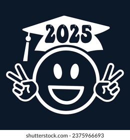 Senior Class greeting, invitation card. Text for graduation design, congratulation event, T-shirt, party, high school or college graduate. Senior 2025 CLASS of 2025 Graduation