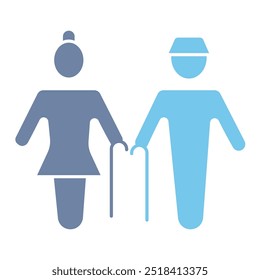senior concept line icon. Simple element illustration. senior concept outline symbol design.