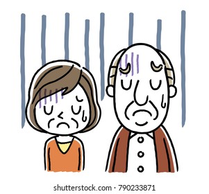 Senior couple: depressed, poor condition, illness