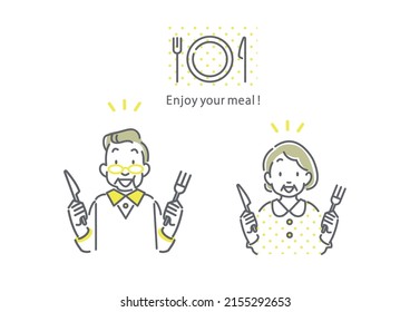 senior couple enjoying their meal