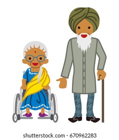 Senior couple -Indian