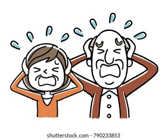Senior couple: panic, panic