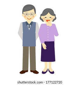 senior couple / Vector EPS 10 illustration