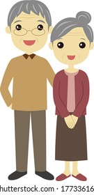 A senior couple / vector illustration