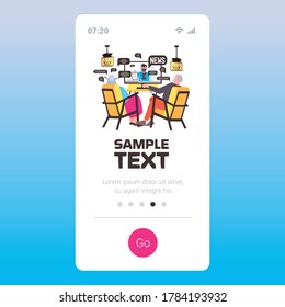 senior couple watching tv news during covid-19 self-isolation coronavirus quarantine protection healthcare concept smartphone screen mobile app copy space vector illustration
