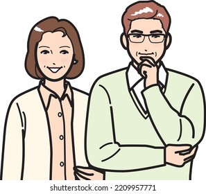 A senior couple who are good friends