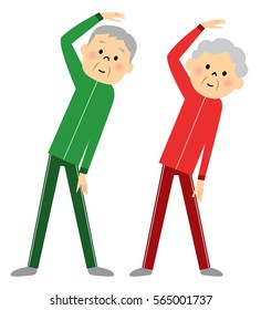 Senior couple who prepares to prepare