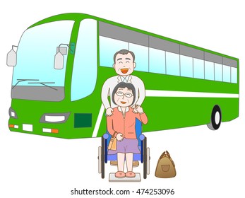 The senior couple who travels by bus