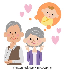 Senior couple who want to have grandchildren