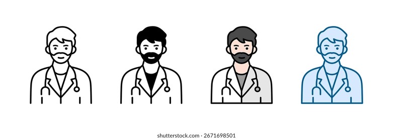 Senior Doctor-Symbol - Sammlung mehrerer Stile festlegen