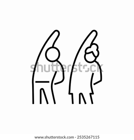 senior exercise icon sign vector