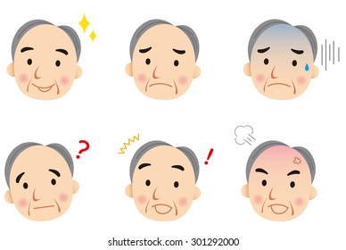 senior face Vector
