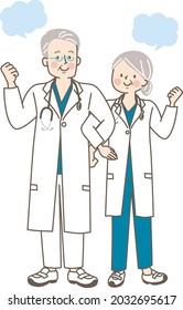Senior healthcare worker with a smile with arms crossed