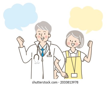 Senior healthcare worker with a smile with arms crossed