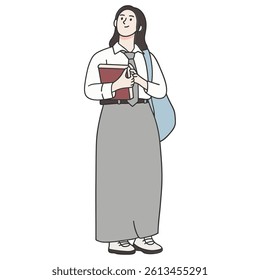Senior high school female student