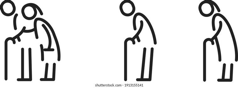 	
Senior icon , vector illustration