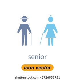 ícones seniores. Ilustrações planas de ícones vetoriais seniores para a Web. Ilustrações vetoriais de ícones da empresa.