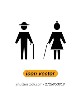 senior icons. Flat illustrations of senior vector icons for the web. Vector illustrations of company icons.