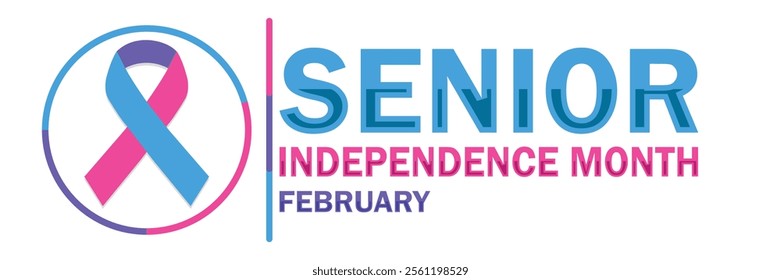 Senior Independence Month. February. Suitable for greeting card, poster and banner. Vector illustration.