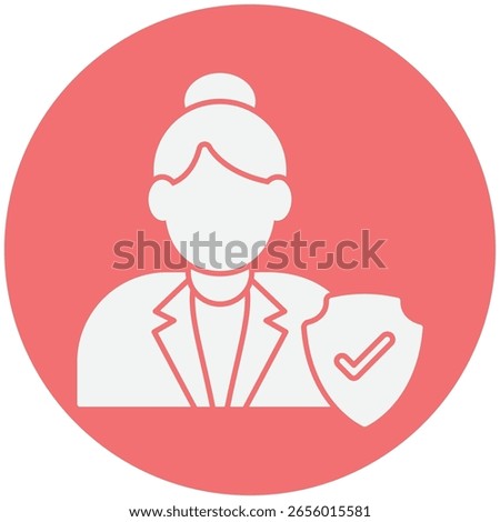 Senior insurance :Vector Icon which can easily modify or edit

