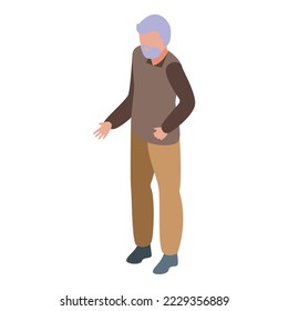Senior learning icon isometric vector. System management. Online education