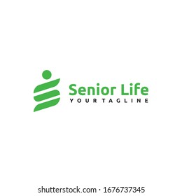 Senior Life Logo Simple Templates, Vector