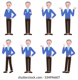 Senior male gesture