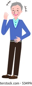Senior male gesture