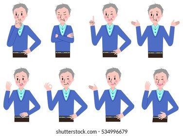 Senior male gesture