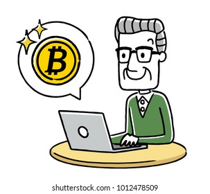 Senior male: Internet, virtual currency