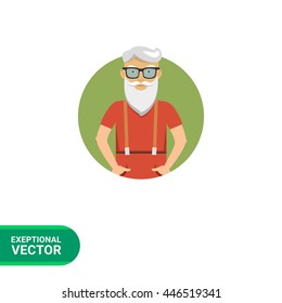 Senior man with beard