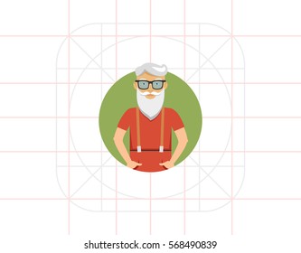 Senior man with beard