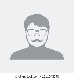 Senior man face with glasses