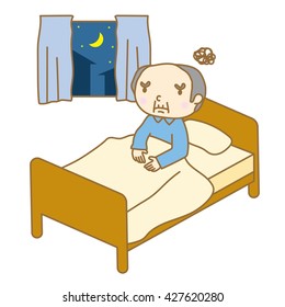 121 Old man insomnia Stock Vectors, Images & Vector Art | Shutterstock