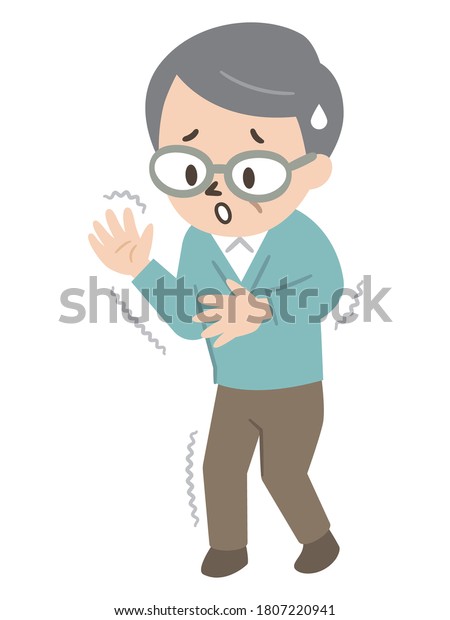 Senior Man Shaking Hands Feet Due Stock Vector (Royalty Free ...