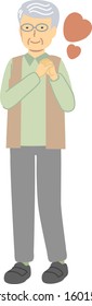 Senior man wearing mellow glasses