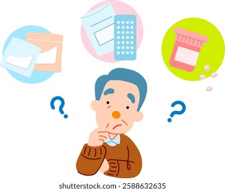 Senior man who forgot whether he took his medicine