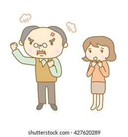 Senior man who has become angry