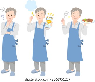 A senior man who was worried about the menu has solved his worries with a smartphone app
