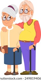 Senior man and woman together. Happy loving couple