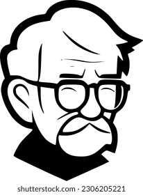 Senior - Minimalist and Flat Logo - Vector illustration